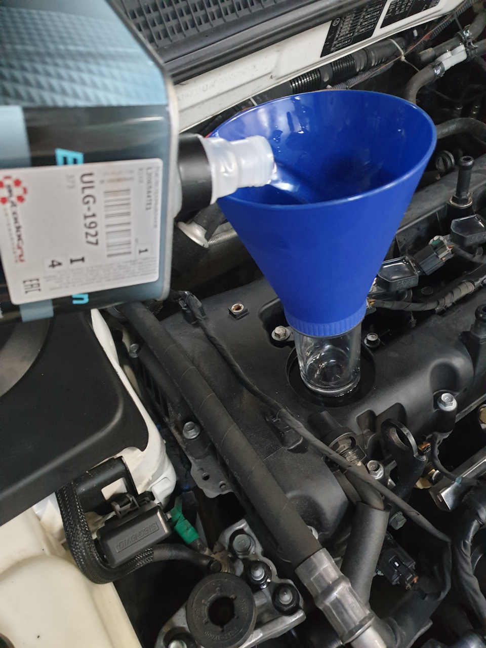 заливаем промывку — Hyundai Sonata V (NF)