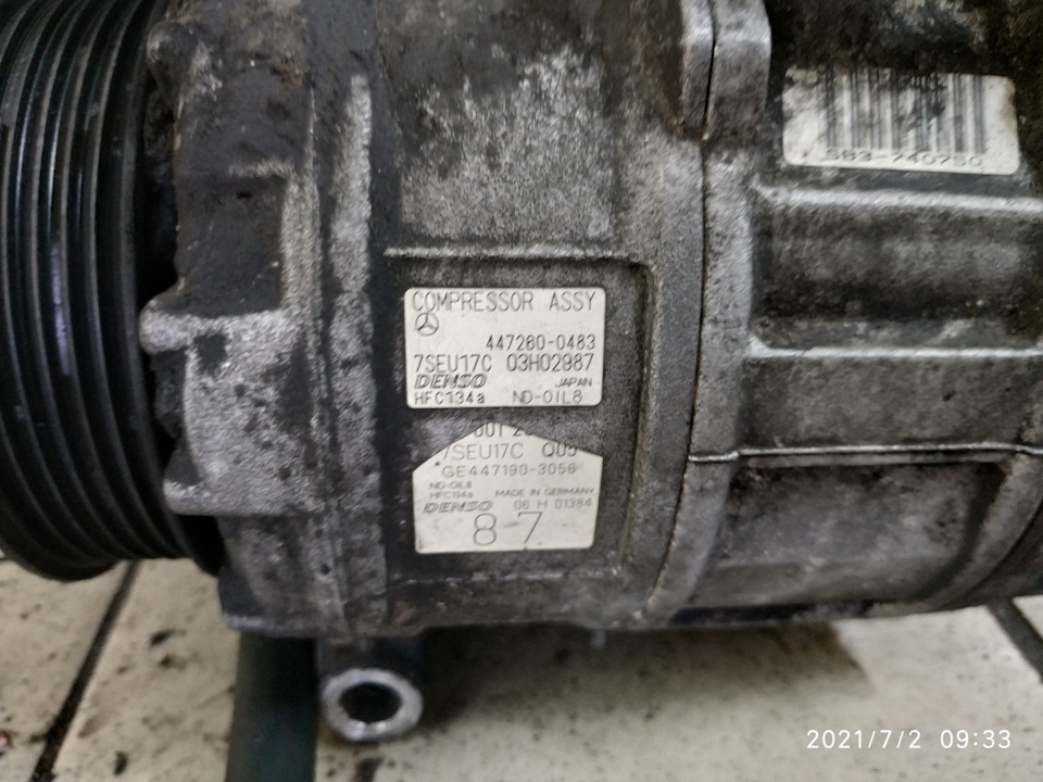 Компрессор кондиционера_@#решено — Mercedes-Benz R-Class (W251), 5 л ...