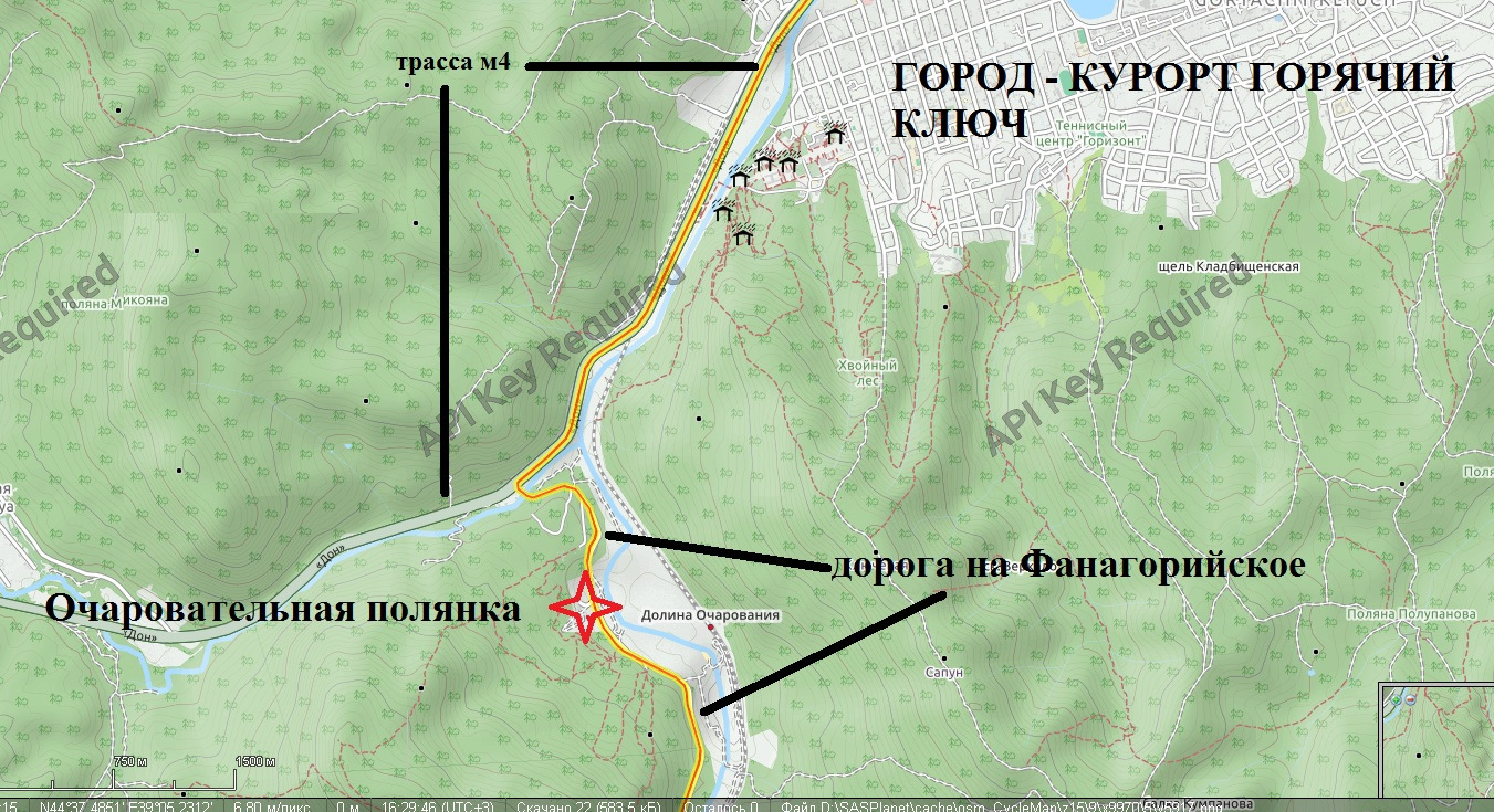 Карта фанагорийское горячий ключ