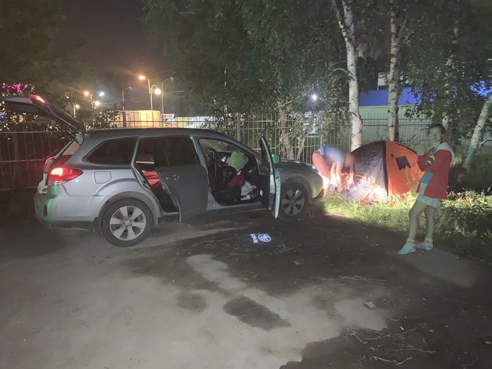 Одна из ночевок. — Subaru Outback (BR)