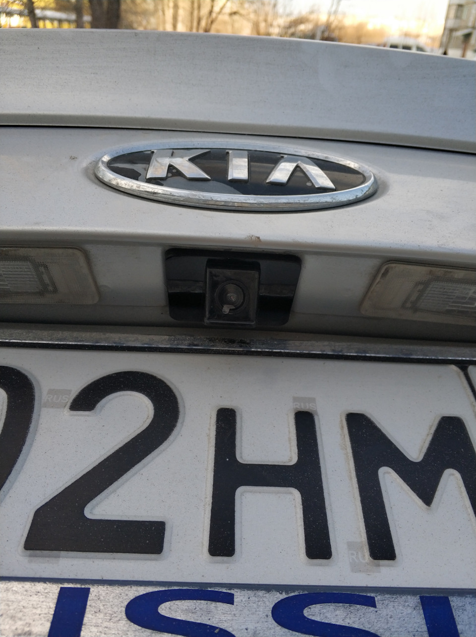 Камера заднего вида с динамическими линиями. — KIA Optima (3G), 2,4 л ...