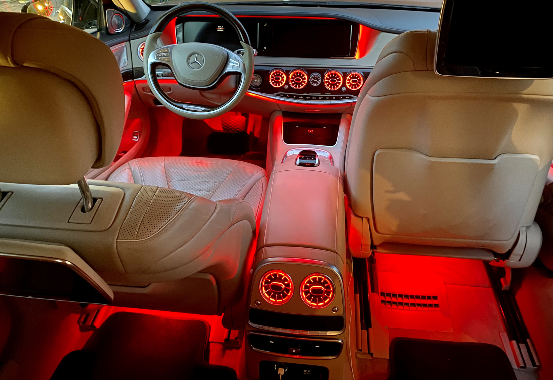 Дефлекторы с подсветкой — Mercedes-Benz S-Class (W222), 3 л, 2014 года ...