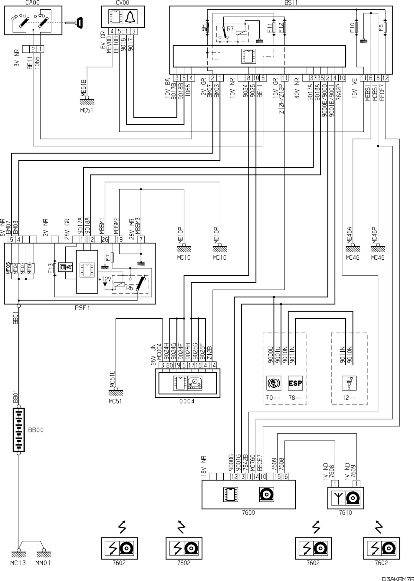 Ситроен с4 электрическая схема