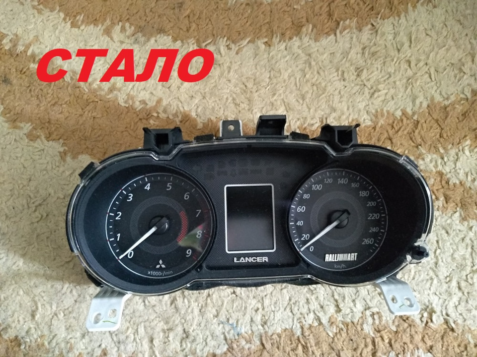 Стрелки панели приборов в белый — Mitsubishi Lancer X, 2 л, 2008 года ...