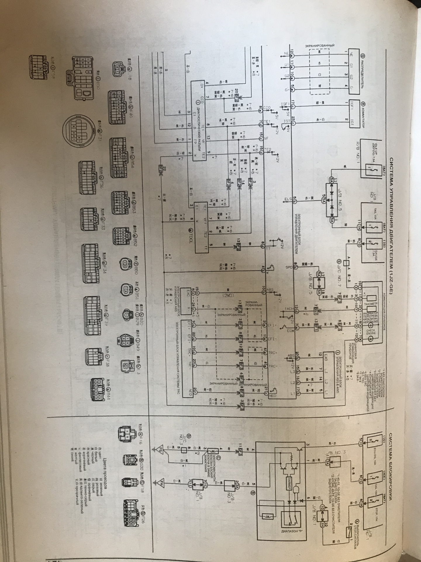 Схема трамблера 1g fe