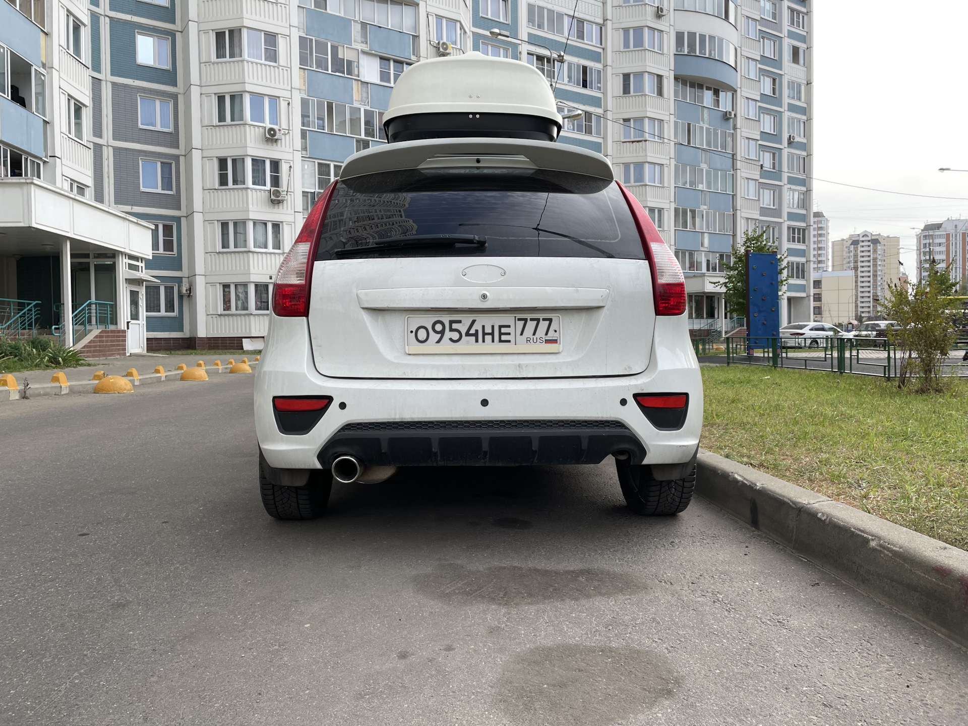 Новая насадка на глушитель — Lada Калина Спорт (2G), 1,6 л, 2015 года ...