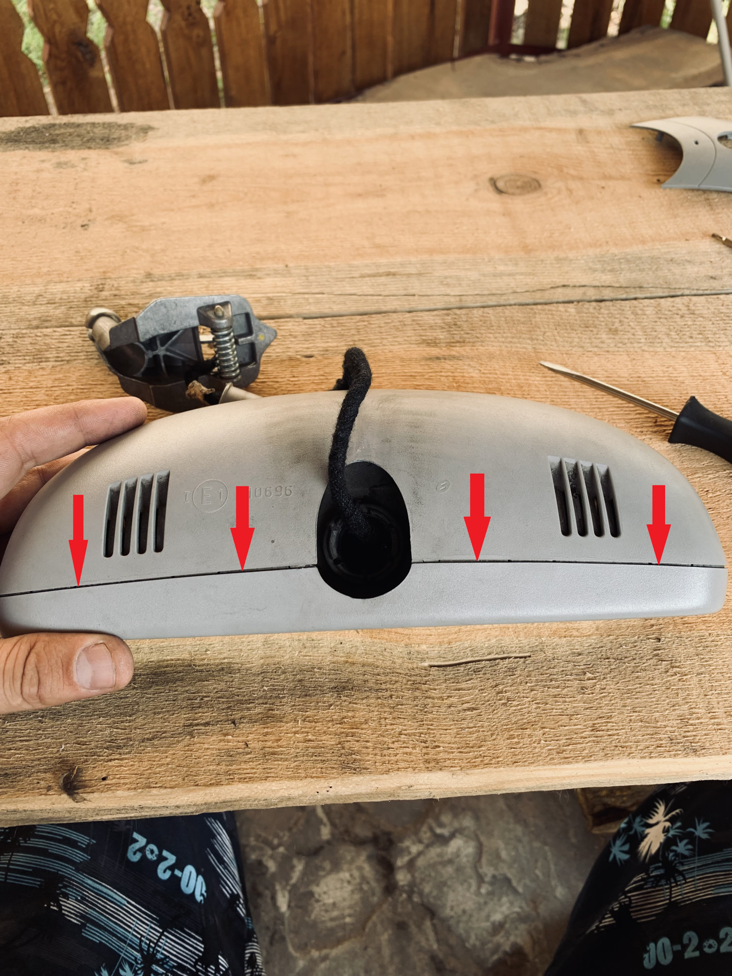 🛠№8. Разборка и чистка салонного зеркала заднего вида — Mercedes-Benz E ...