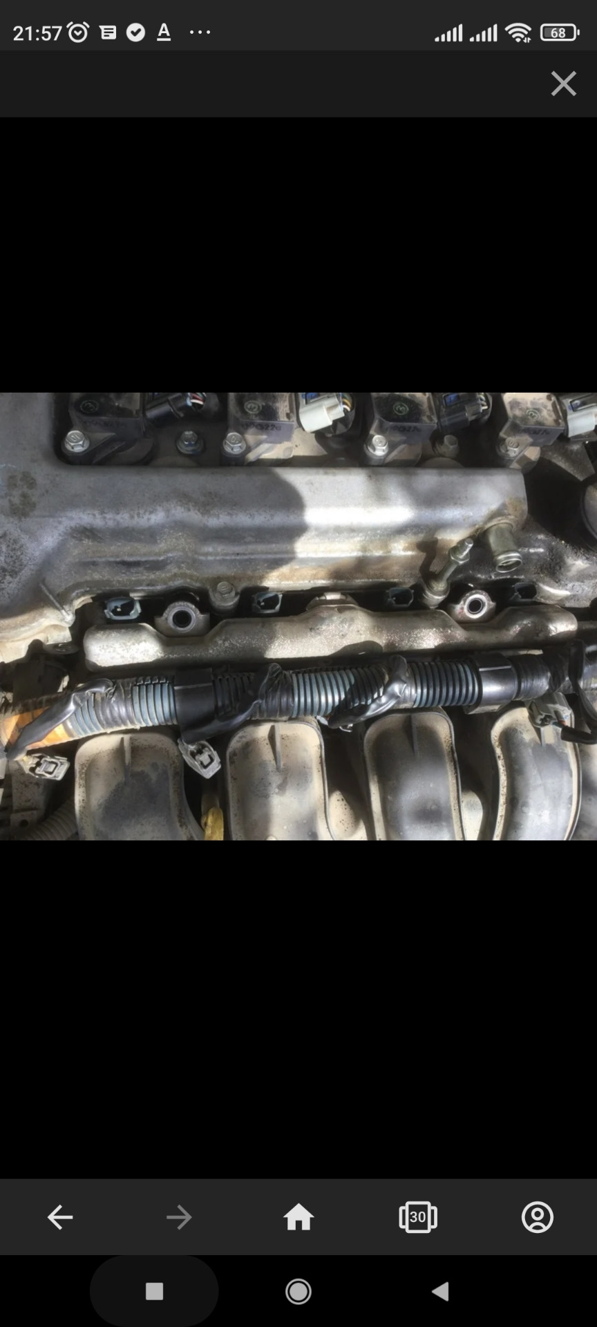 Потек демфер пульсации топлива на рампе — Toyota Corolla (120), 1,6 л ...