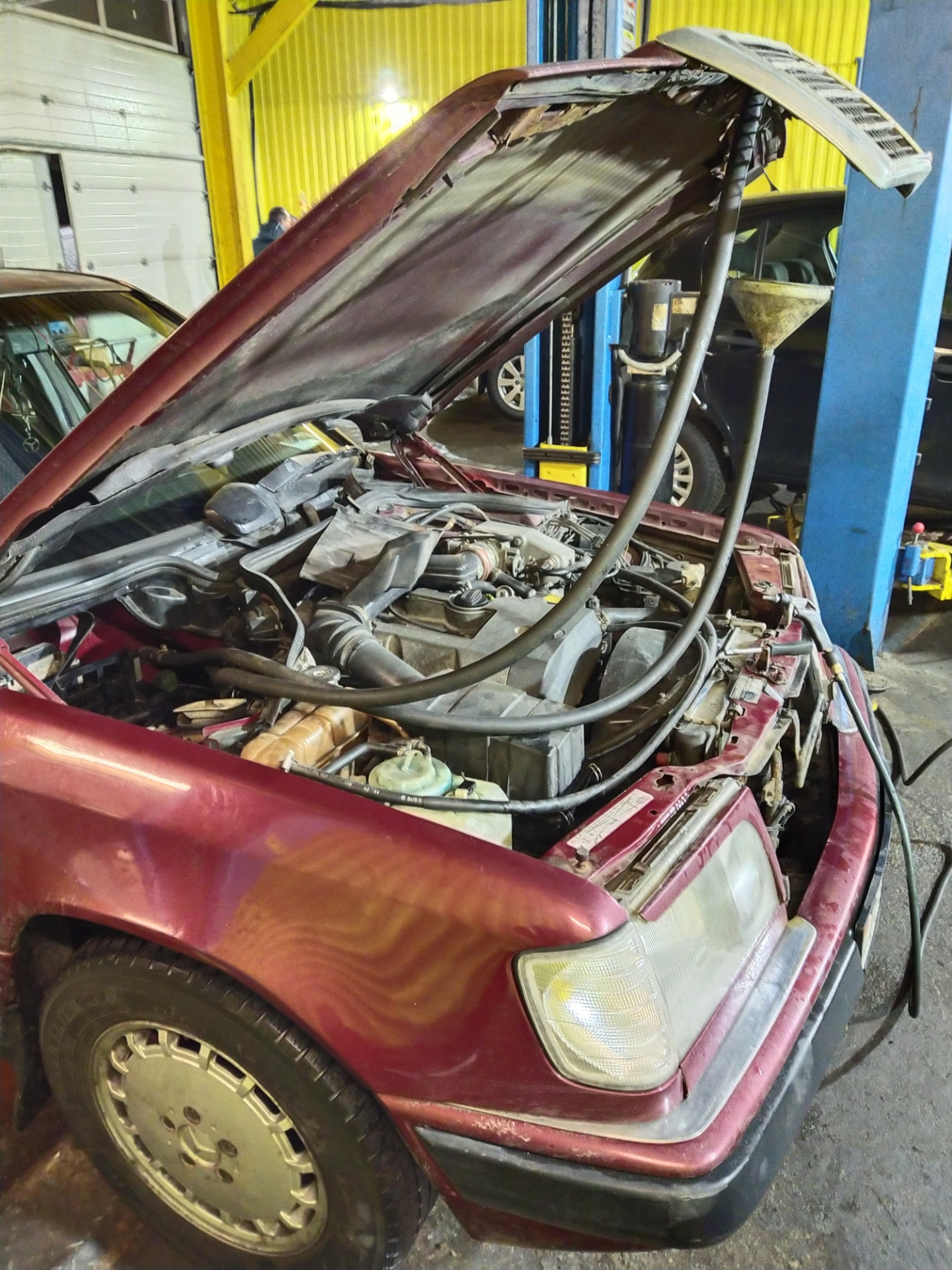 Промывка печки без снятия радиатора — Mercedes-Benz E-class (W124), 2 л ...