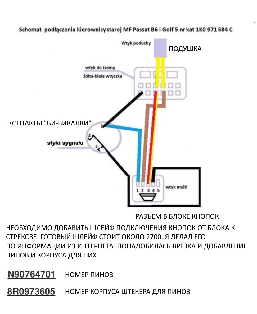 Установка мультируля и круиз-контроля. Этап 2. — Volkswagen Passat B6, 2 л,  2007 года | электроника | DRIVE2