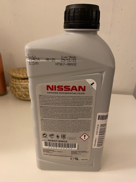 KE90799932R Масло трансм. 80W90 для дифф. (1л) KE907-99932 NISSAN ...