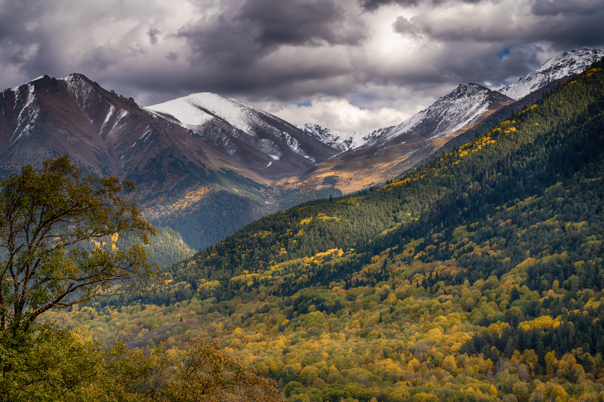 Белалакая Домбай осень