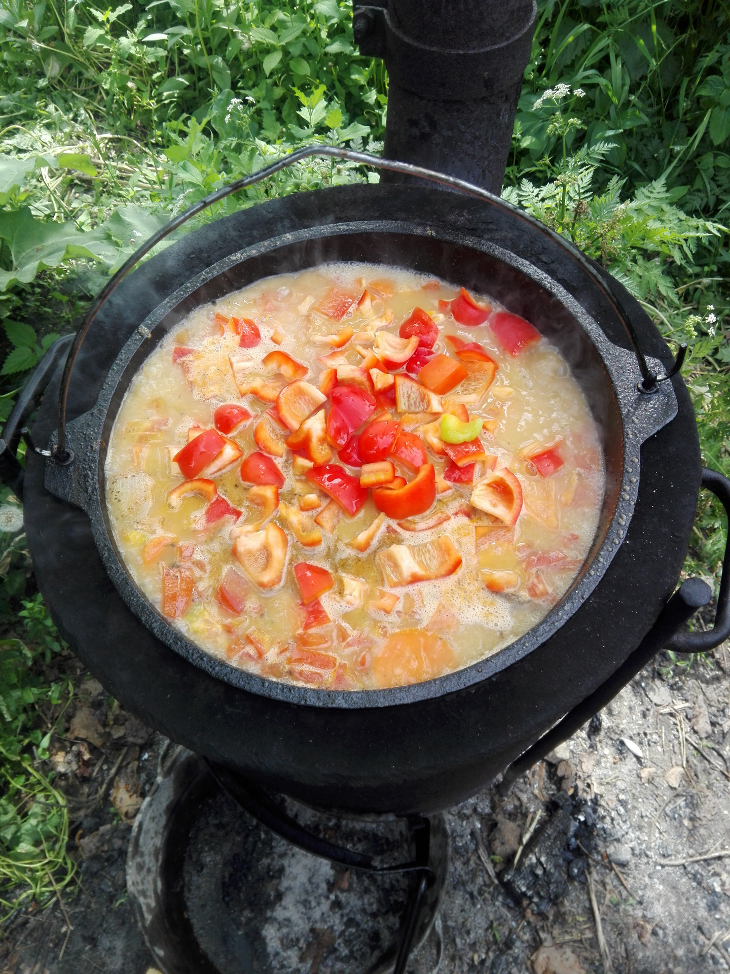 Шурпа из свинины в домашних условиях в казане на костре рецепт с фото