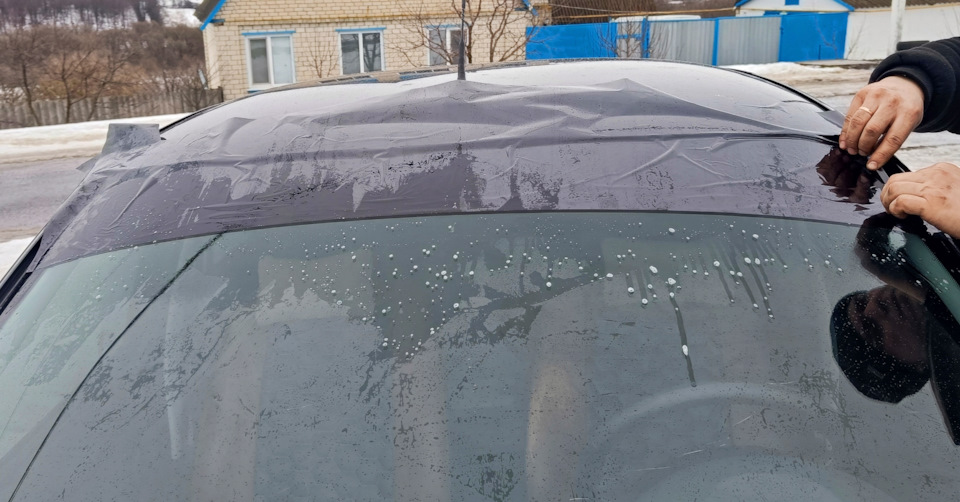 Полоса тонировки на лобовое — Lada Гранта Лифтбек (2G), 1,6 л, 2019 ...