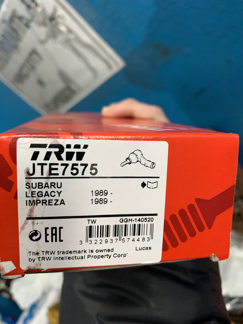 JTE7575 Рулевой наконечник для SUBARU TRW | Запчасти на DRIVE2