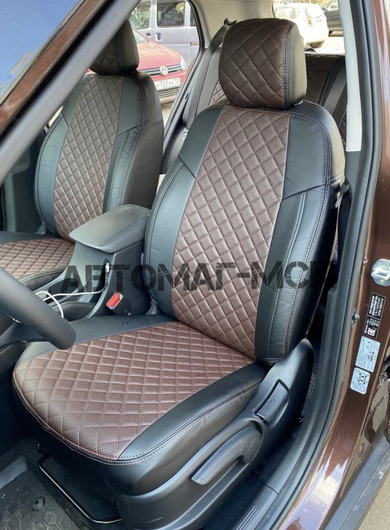 Хендай Крета 2 (2021-2022) | Установили чехлы из экокожи с ромбом ...