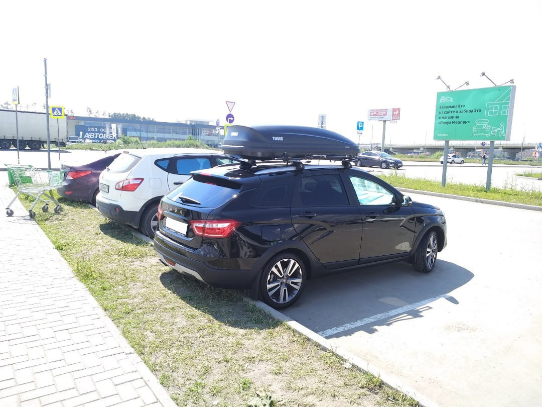 #3 Багажник и лодочка на крышу — Lada Vesta SW Cross, 1,6 л, 2020 года ...