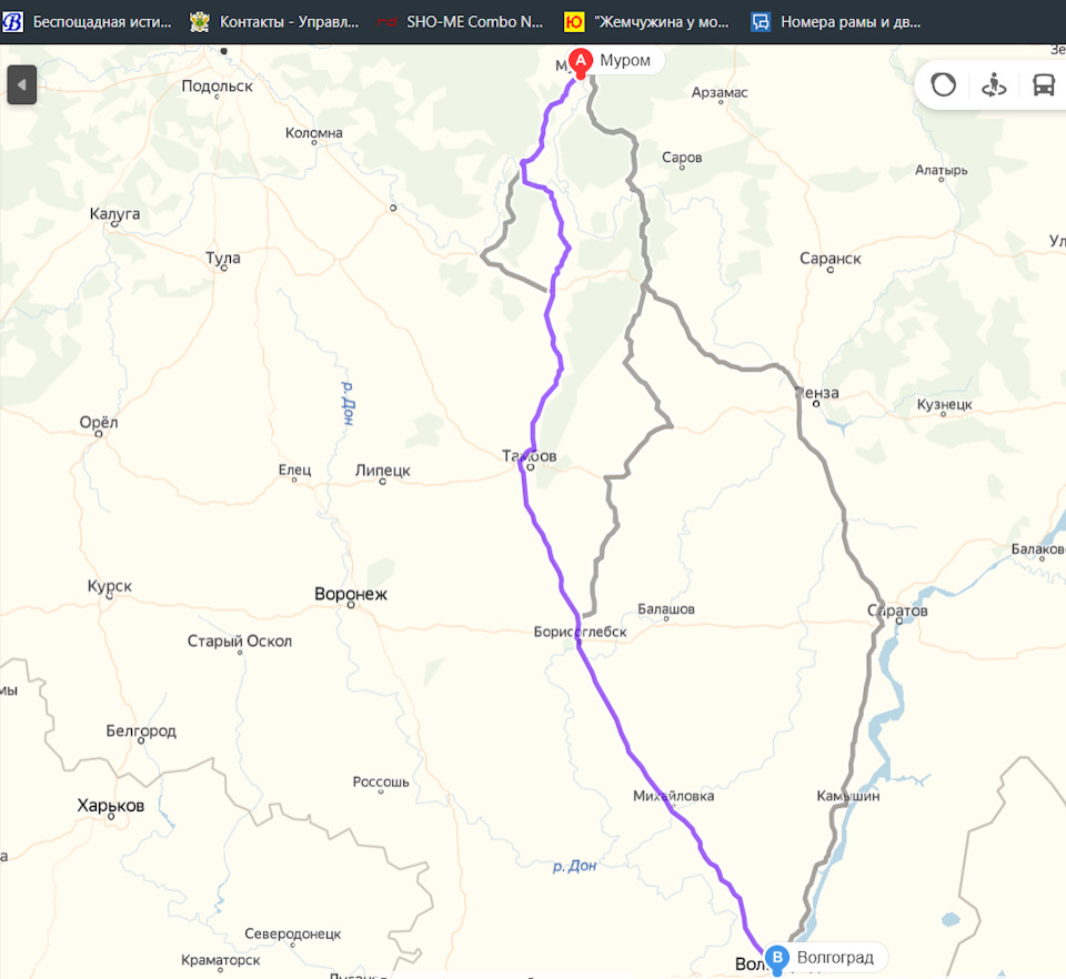 Муром саранск расстояние на машине карта