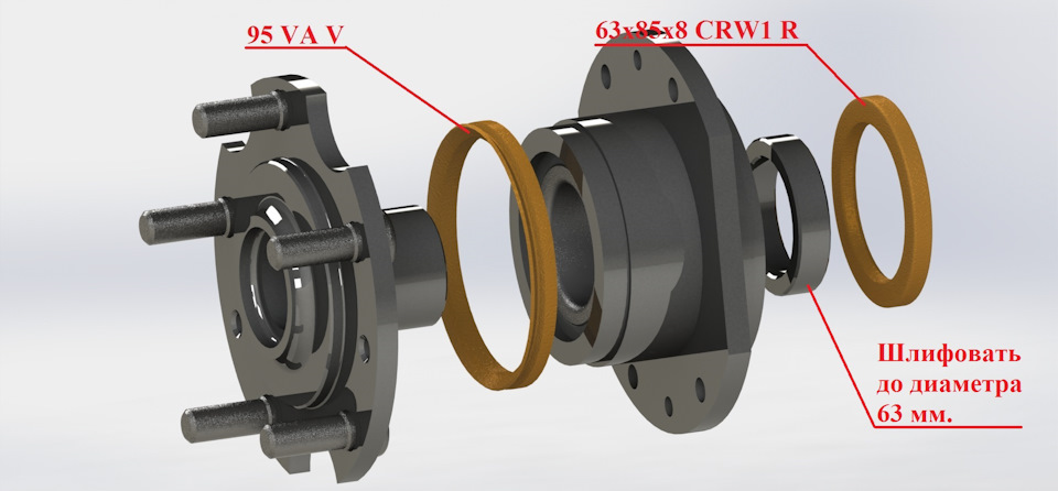 Ступичный подшипник соболь 4х4 в передний мост схема