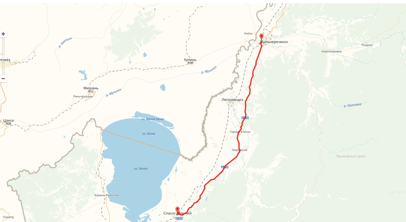 Владивосток спасск дальний расстояние на машине