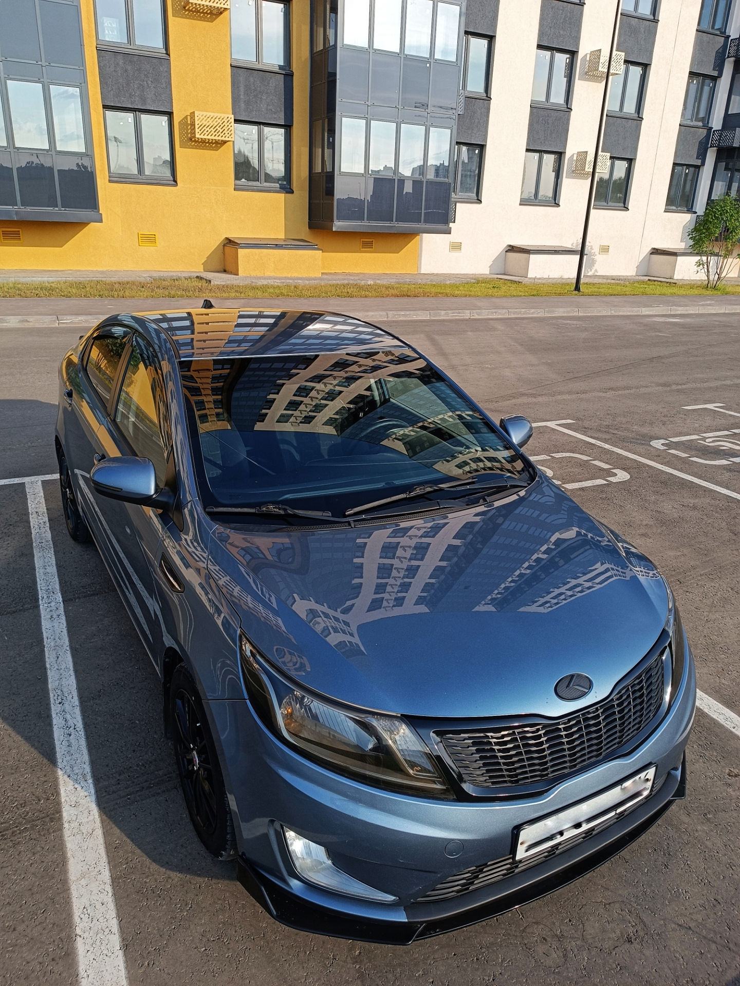 Сплиттер переднего бампера — KIA Rio (3G), 1,6 л, 2014 года | стайлинг ...