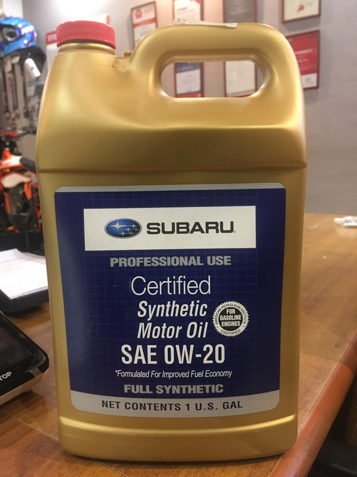 Моторное масло Subaru Synthetic 0W20 SM, 3.78л / SOA427V1315 на Subaru ...