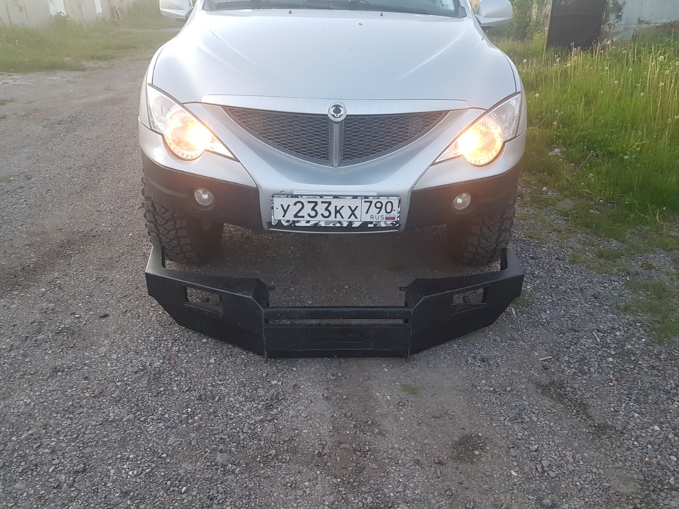 Силовой бампер. — SsangYong Actyon Sports (1G), 2 л, 2008 года | тюнинг ...