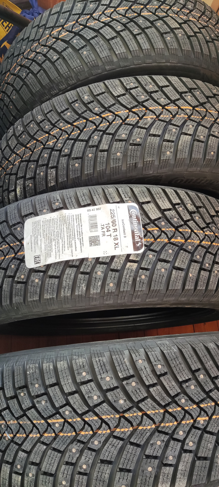 Continental Ice Contact 3 225/60/R18, зимняя шипованная — Jeep Compass ...