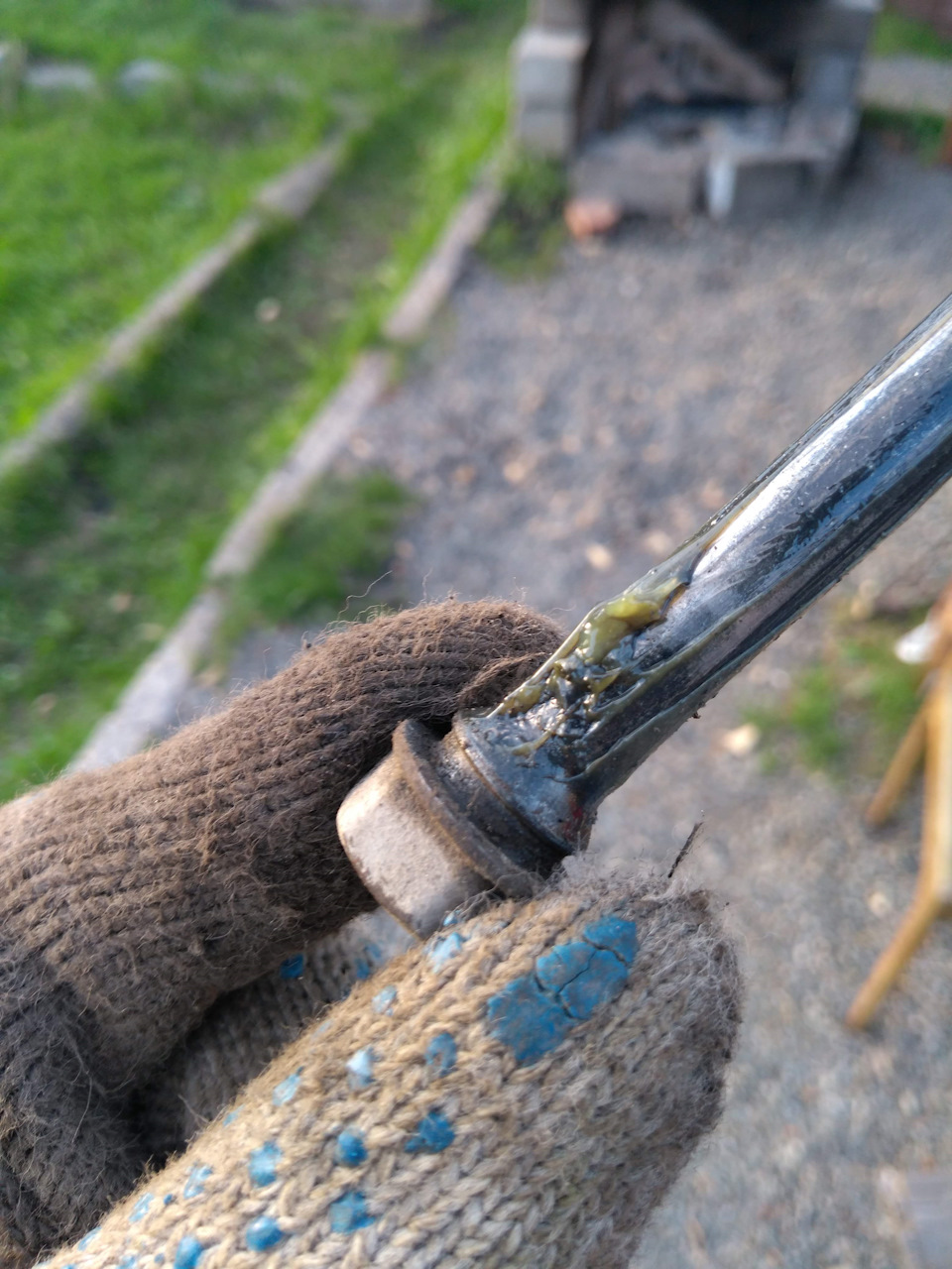 Во что превратилась смазка PFG110 за год… списываю на дырявые пыльники. Посмотрим как с новыми походит… — KIA Ceed SW (1G). Запчасти на фото: PFG110