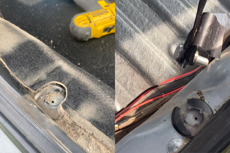 При разборе обнаружил вот такие подкладки под пороги из облицовки фиксатора спинки заднего сиденья. Подозреваю, что так было с завода, так как я покупал авто с маленьким пробегом, и, врятли, туда кто-то залезал до меня. — Chevrolet Niva GLX