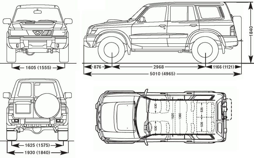 Карта монтажа nissan patrol