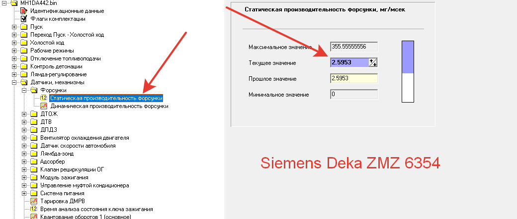 Форсунки zmz 6354 производительность