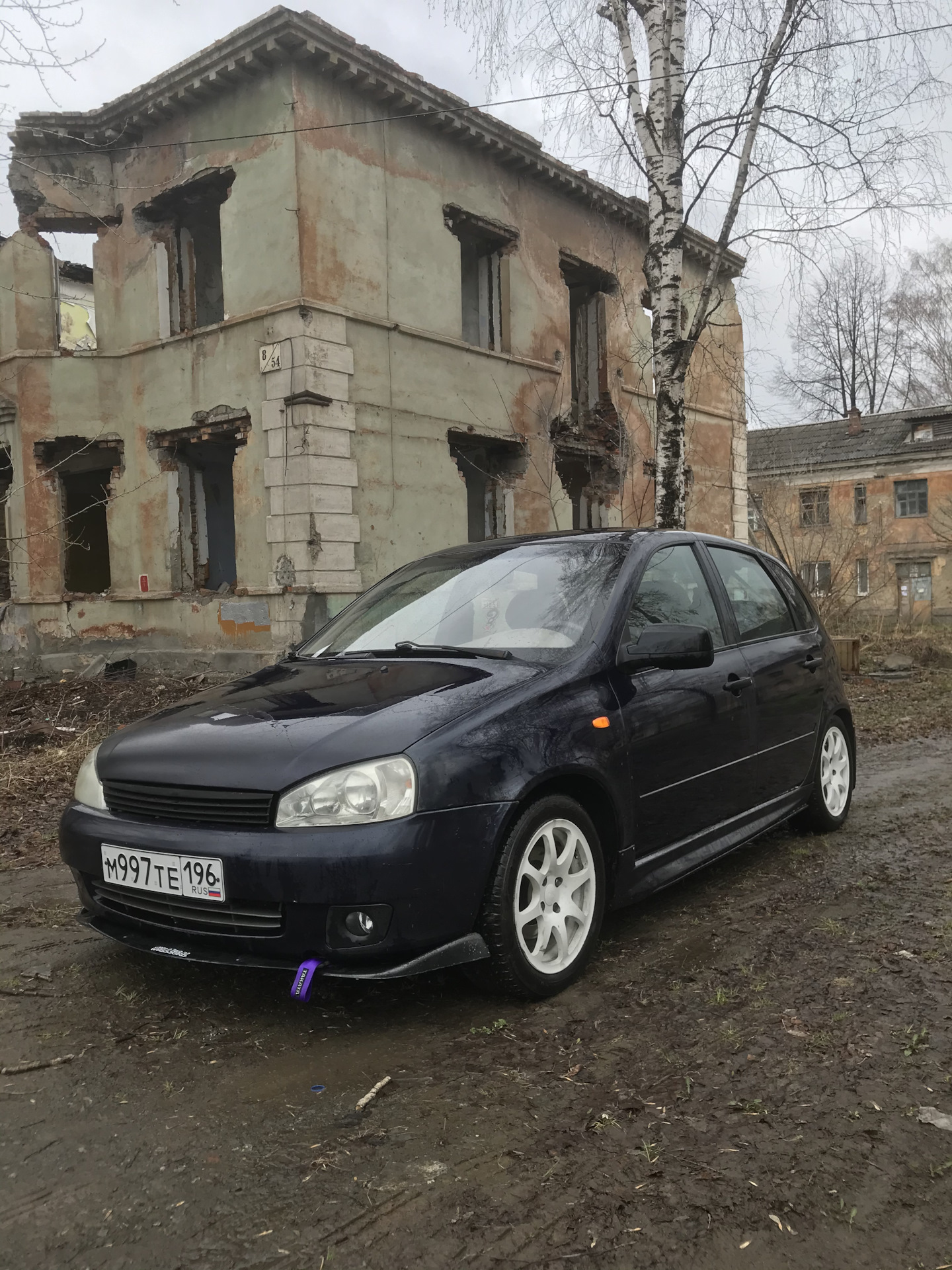 Передняя сплитер, пороги, решетка . — Lada Калина Хэтчбек (1G), 1,6 л ...
