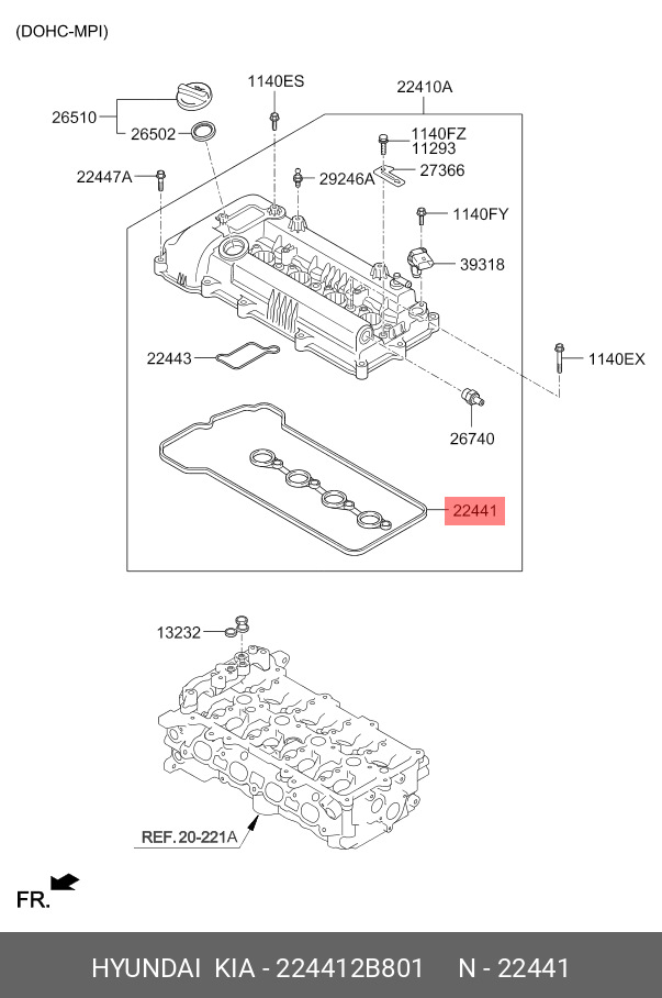 Запчасти на фото: 224412B801. Фото в бортжурнале KIA Ceed SW (3G)