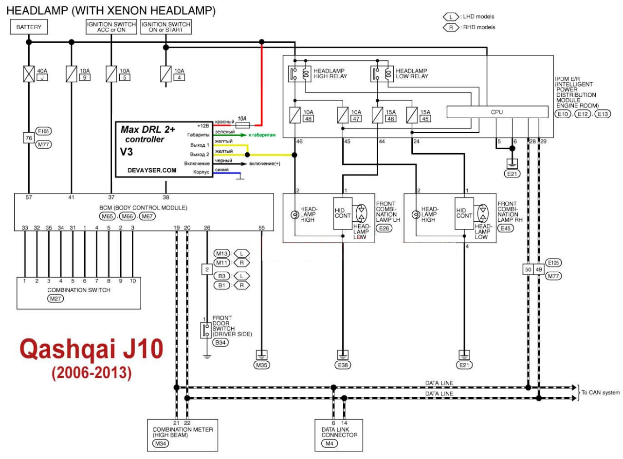 Схема ниссан кашкай j10
