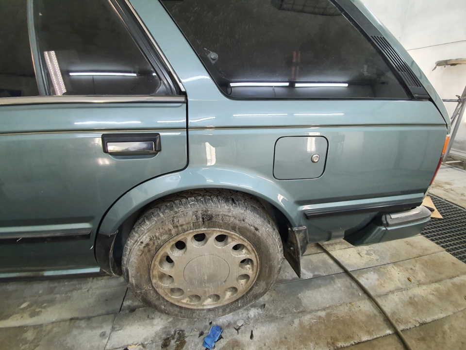 Ремонт арки крыла и глушителя. — Nissan Bluebird (T12/T72), 2 л, 1988 ...