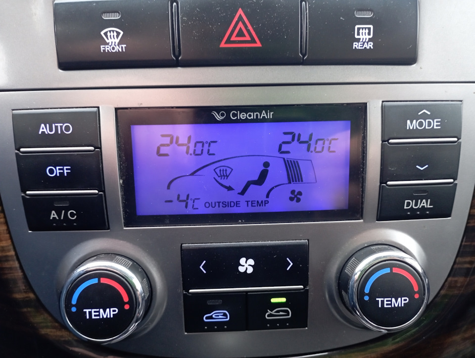 Подсветка климат контроля — Hyundai Santa Fe (2G), 2,2 л, 2010 года ...