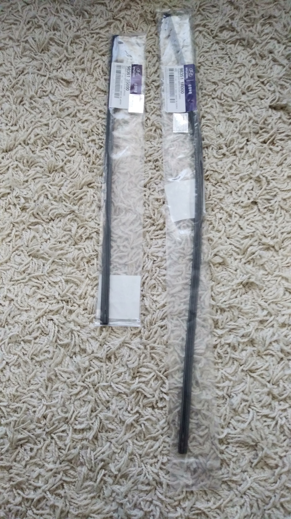 новые резинки для щеток стеклоочистителей — Hyundai Sonata VI (YF), 2,4 ...