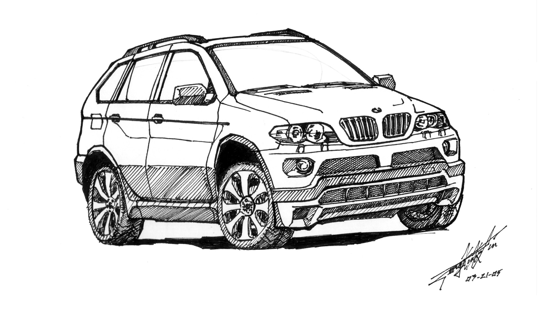 Bmw x7 рисунок