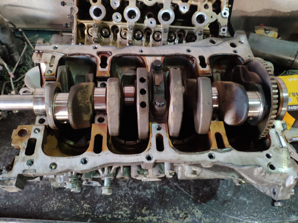 Проворот вкладыша двигателя G4KJ — Hyundai Santa Fe (3G), 2,4 л, 2016 ...