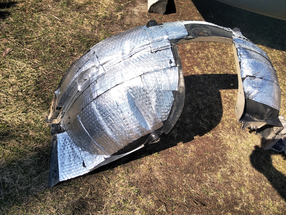 Шумоизоляция (этап 5)…арки колес…переднии — Nissan Almera V (G11/15), 1 ...