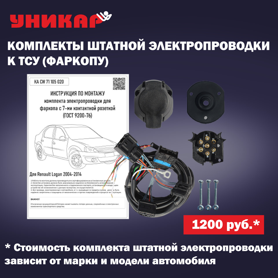 Новинка в нашем каталоге! Комлекты штатной электропроводки для фаркопа ...