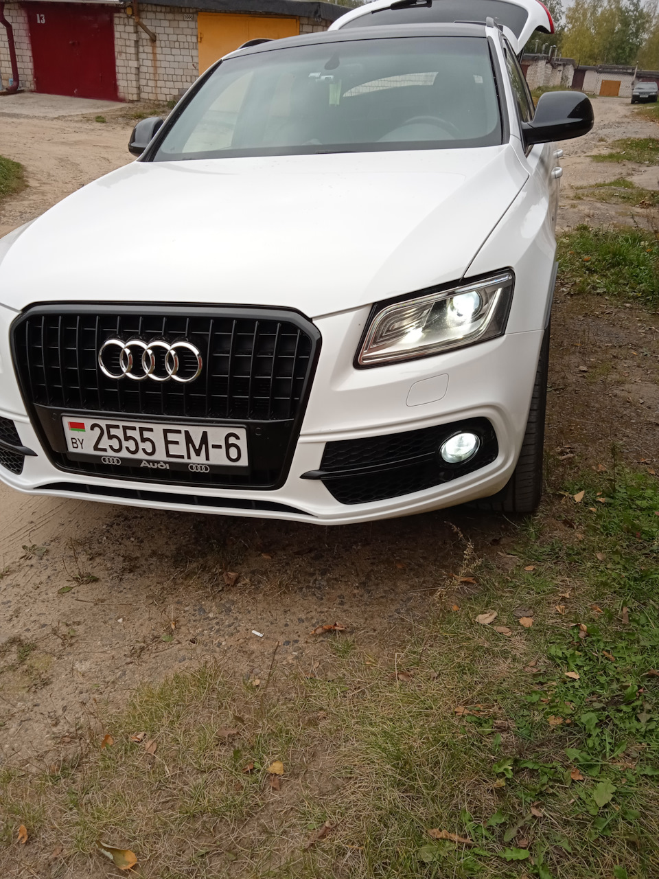 LED лампы в противотуманные фары Ауди Ку 5 — Audi Q5 (1G), 2 л, 2014 ...