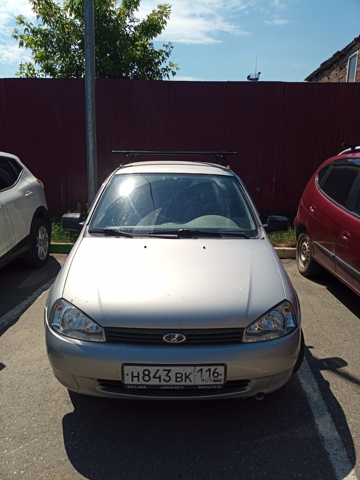 Багажник на крышу — LADA Калина хэтчбек, 1,6 л., 2010 года | тюнинг ...