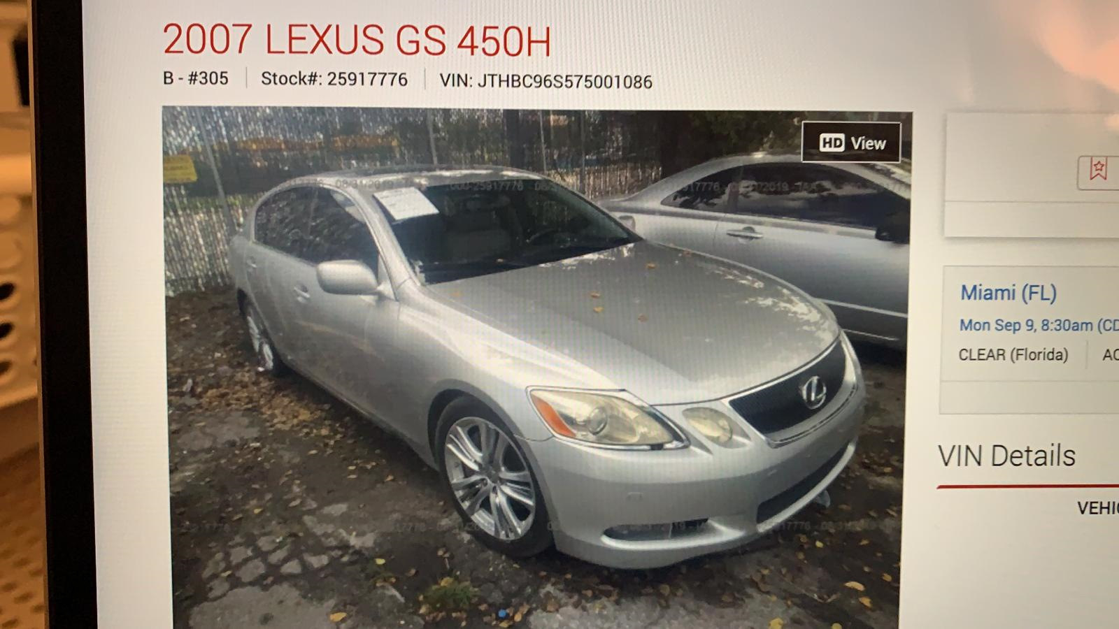 Покупка моего авто с аукциона Copart USA — Lexus GS 450h (1G), 3,5 л, 2007  года | налоги и пошлины | DRIVE2