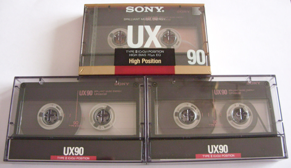 Аудиокассеты SONY UX90/100 Type II (High Position, JPN Market, '88/'89 ...