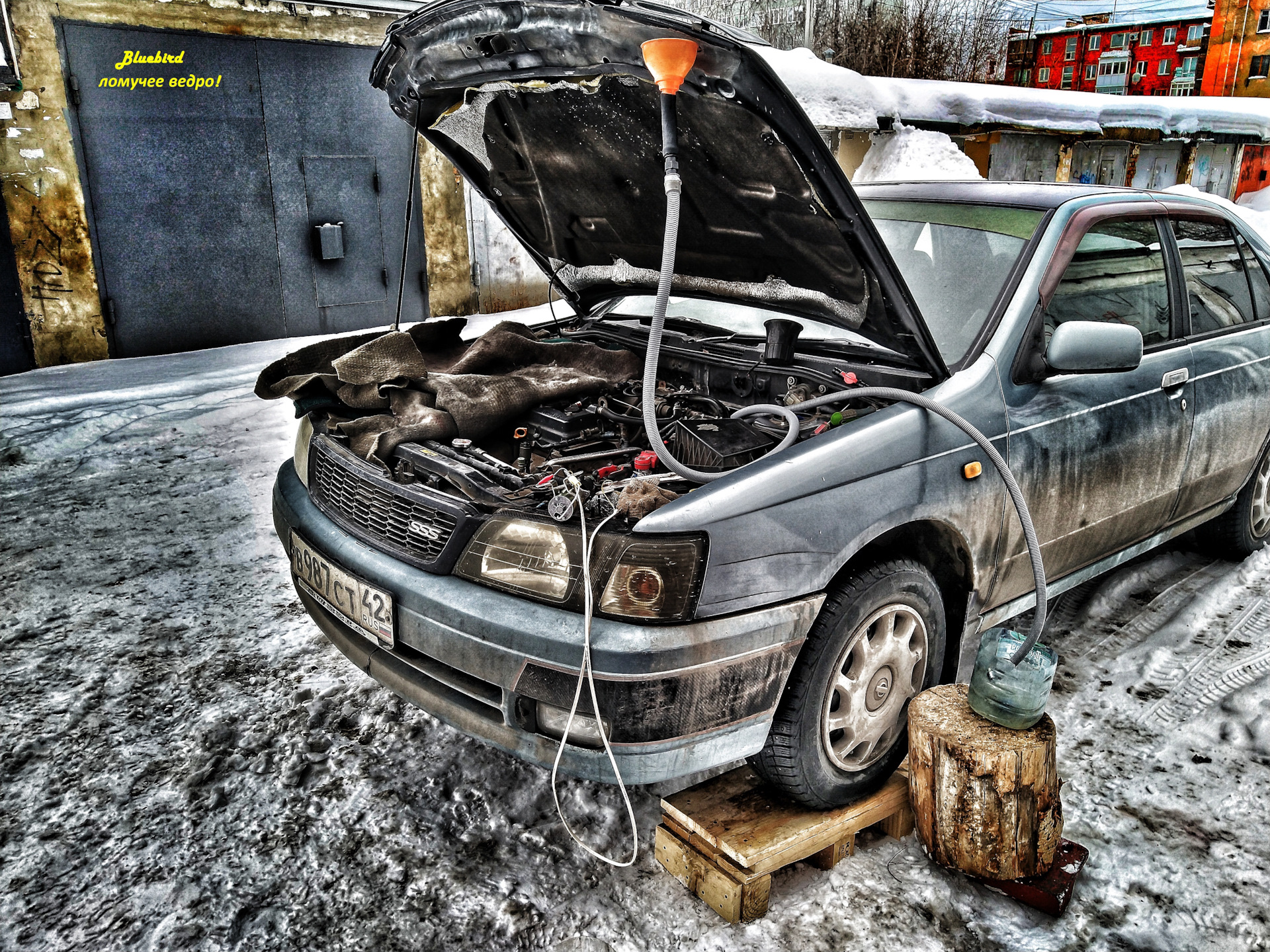 💦ЛУЧШАЯ ПРОМЫВКА РАДИАТОРА ПЕЧКИ И СИСТЕМЫ ОХЛАЖДЕНИЯ QG18 de!⛲ — Nissan  Bluebird (U14), 1,8 л, 1999 года | своими руками | DRIVE2