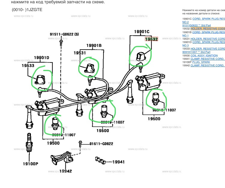 Схема вакуумных трубок 1jz ge