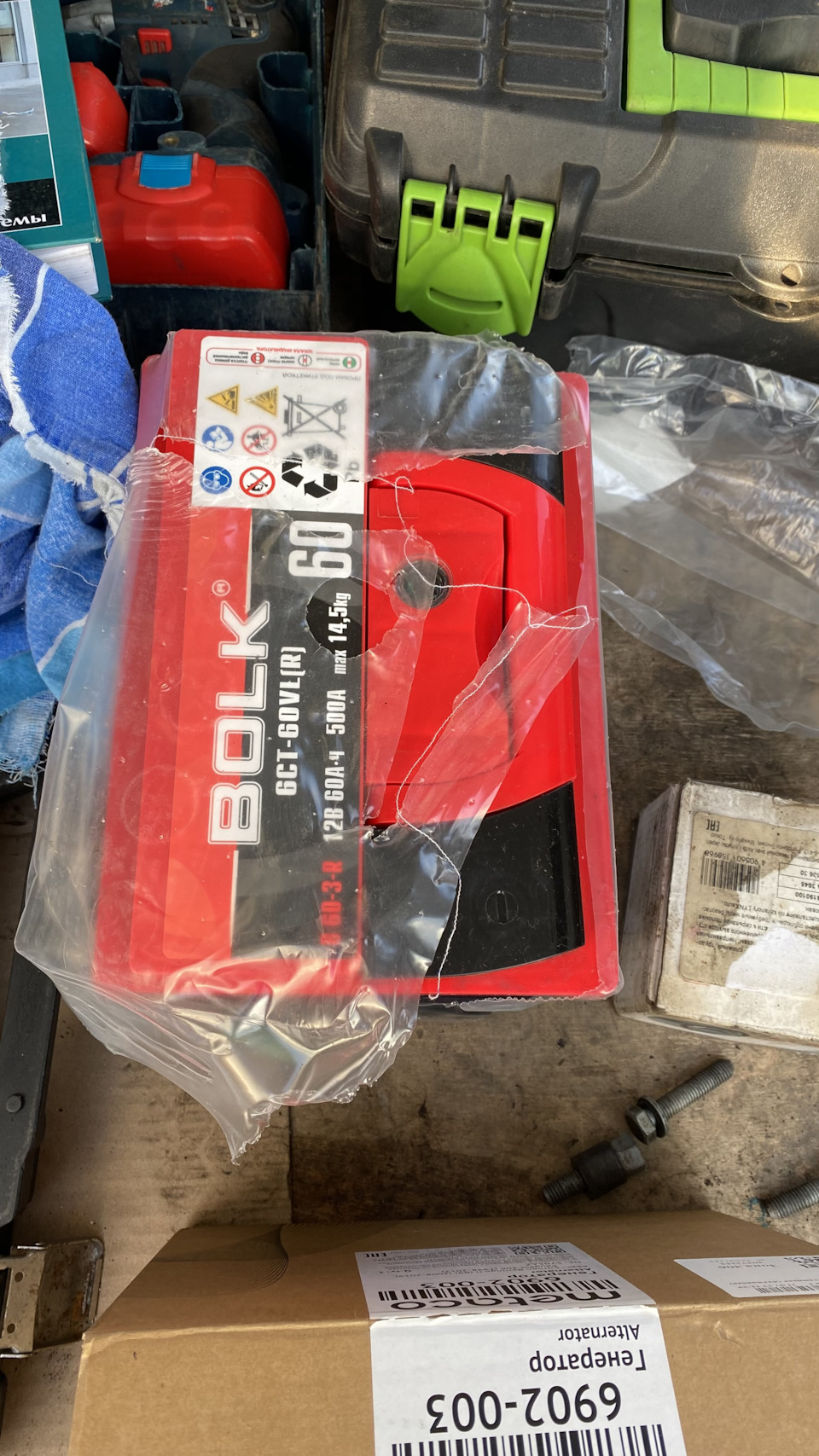 Аккумулятор+площадка Ситроен Берлинго. — Citroen Berlingo (1G), 1,4 л ...