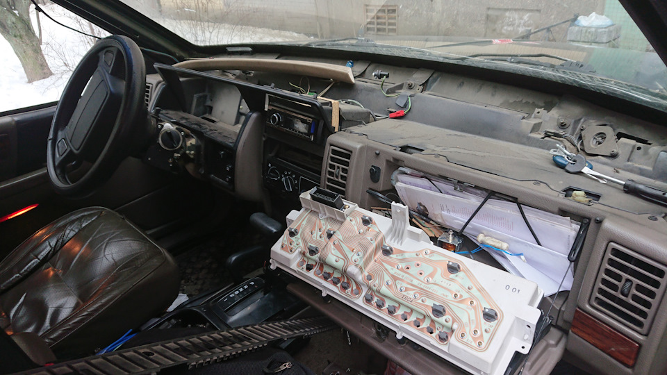Чистка щитка приборов, замена лампочки. — Jeep Grand Cherokee (ZJ), 4 л ...